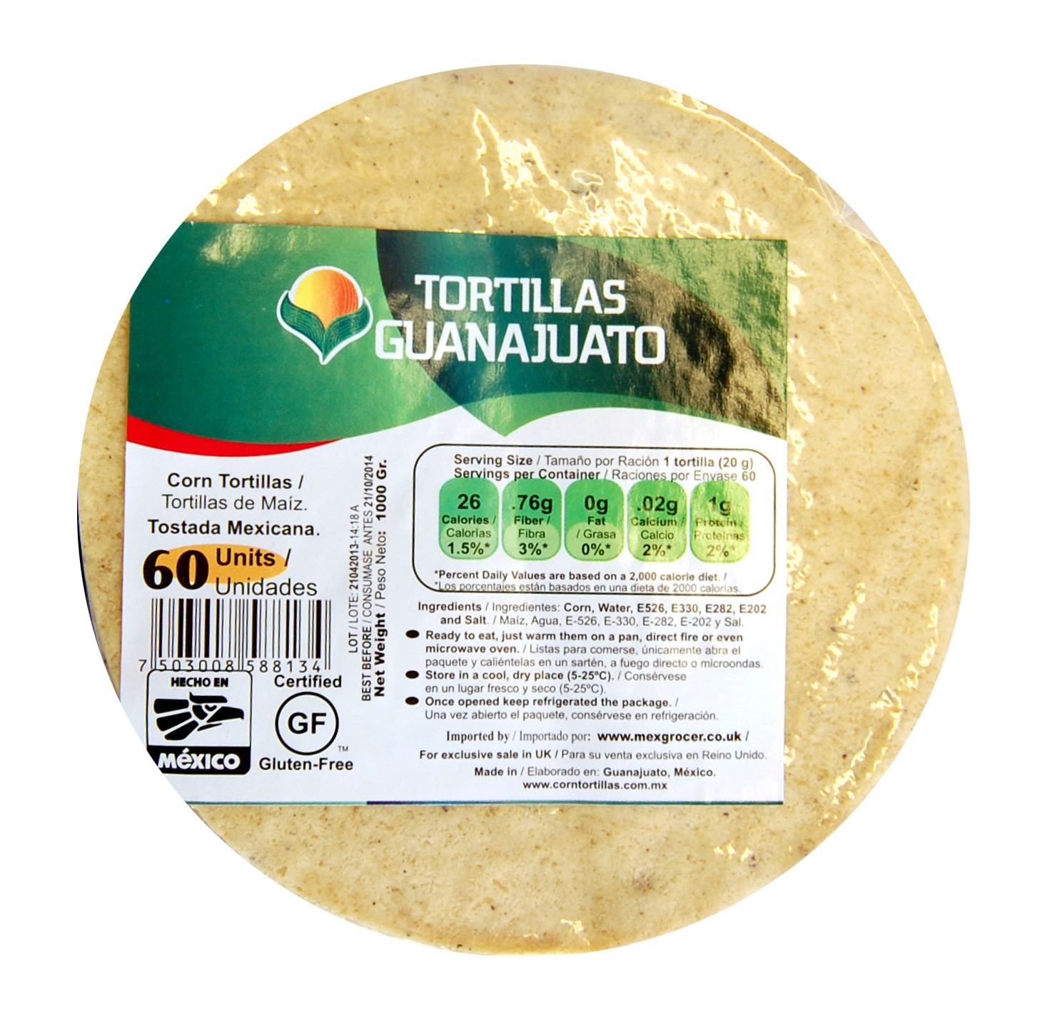 Bild von Yellow Corn Tortilla for Frying 15cm 1kg